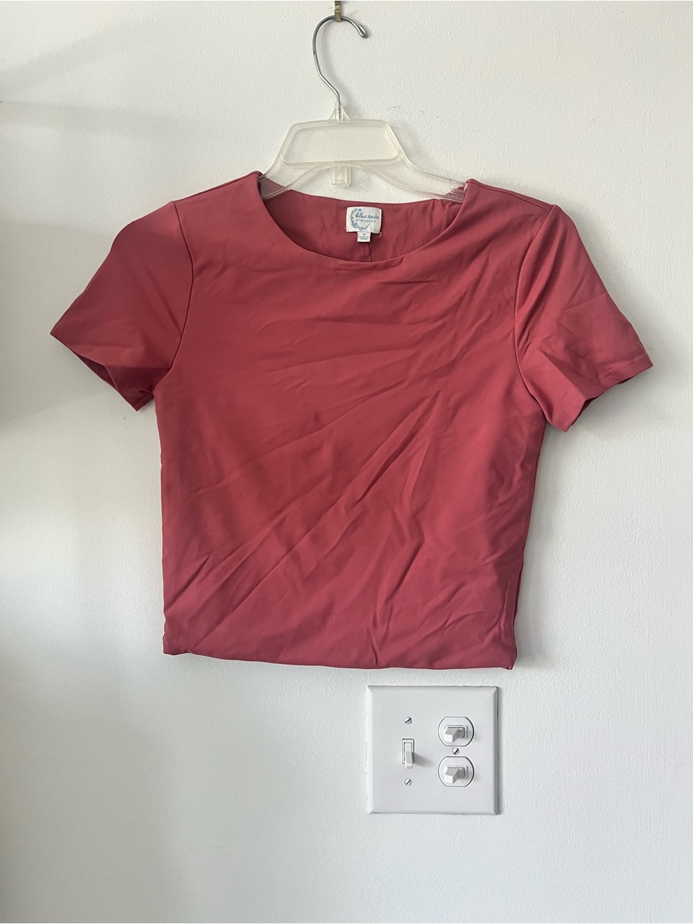 Blue Rain Short Sleeve Crewneck Top in Rose